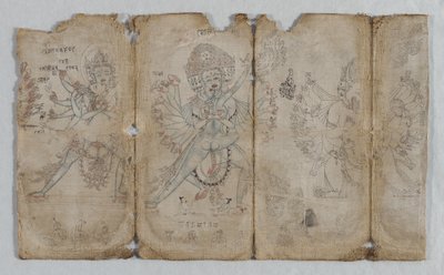 Ikonografická kresba tantrických osvícených bytostí verso, c. 1500. od Unbekannt