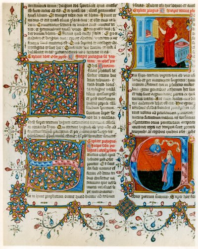 Iluminovaná počáteční písmena s výjevy ze života sv. Jeronýma z konce 14. století od Unbekannt
