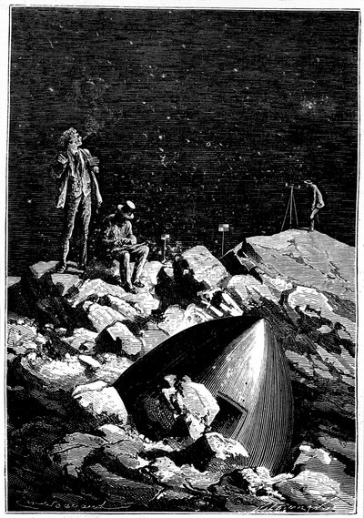 Ilustrace z De la Terre a la Lune od Julese Verna, 1865 od Unbekannt