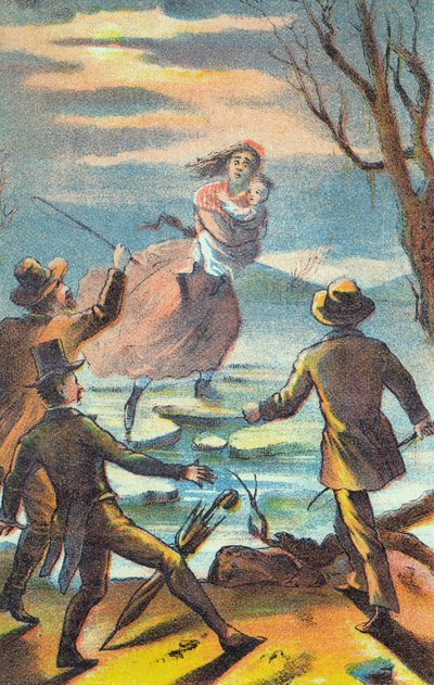 Ilustrace z plakátu propagujícího divadelní inscenaci Chata strýčka Toma, 1870 od Unbekannt