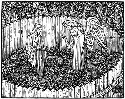 Ilustrace z Kelmscott Press vydání Works of Geoffrey Chaucer, 1896 1964 od Unbekannt