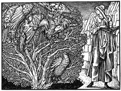 Ilustrace z Kelmscott Press vydání Works of Geoffrey Chaucer, 1896 1964 od Unbekannt