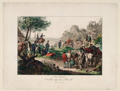 Císařská ruská kavalérie na pochodu, 1813 od Unbekannt
