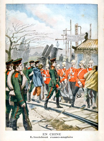V Číně, Incident mezi Rusy a Angličany, 1901 od Unbekannt