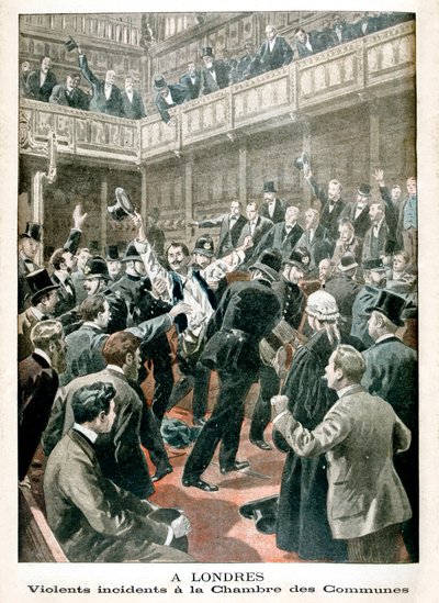 V Londýně, násilný incident v poslanecké sněmovně, 1901 od Unbekannt