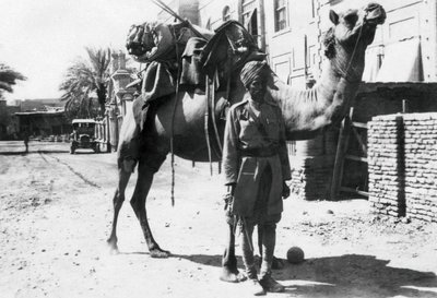 Indický velbloudí voják, Bagdád, 1918 od Unbekannt