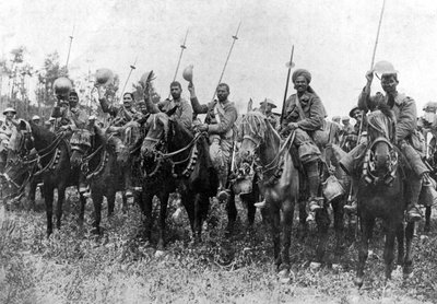 Indická kavalérie po jejich útoku, Somme, Francie, první světová válka, 14. července 1916, c1920 od Unbekannt