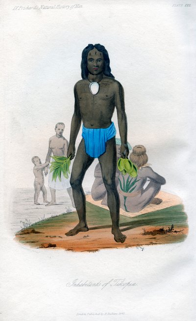 Obyvatelé Tikopie, 1848 od Unbekannt