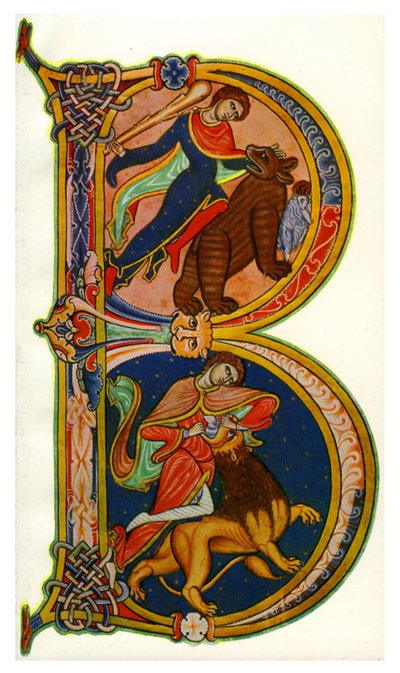 Iniciála B, Bible, Winchester, c1160-1170, 1930 od Unbekannt