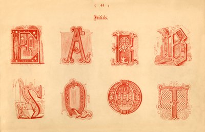 Iniciály, 1862 od Unbekannt