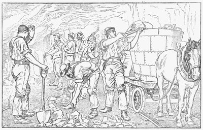 Uvnitř solného dolu Cheshire, 1889 od Unbekannt