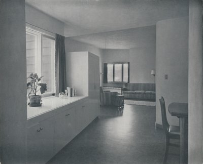 Interiér - Dům ve Fairfaxu, Kalifornie od Francis Ellsworth Lloyd, 1942 od Unbekannt