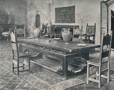 Interiér, Palazzo Davanzati – se stolem z 15. století z okresu Parma nebo Modena, 1928 od Unbekannt