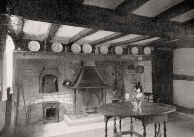 Interiér Anne Hathaways Cottage, Stratford-upon-Avon, Warwickshire, Anglie, 1924-1926 od Unbekannt