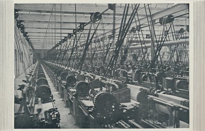 Interiér továrny na bavlnu, 1910 od Unbekannt