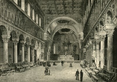 Interiér San Apollinare Nuovo, Ravenna, 1890. od Unbekannt