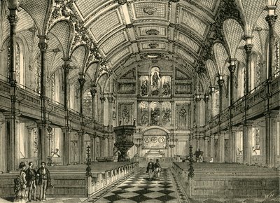 Interiér kostela St. Andrews, c1872. od Unbekannt