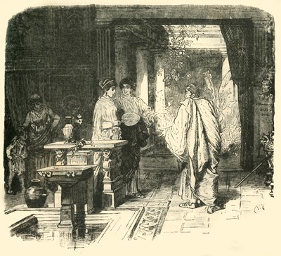 Interiér římského domu, 1890. od Unbekannt