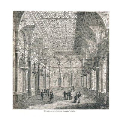 Interiér soukennické haly, 1878 od Unbekannt