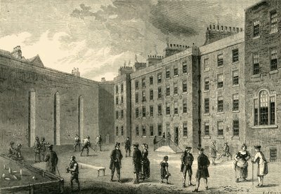 Interiér věznice Fleet - The Racket-Court, c1872. od Unbekannt