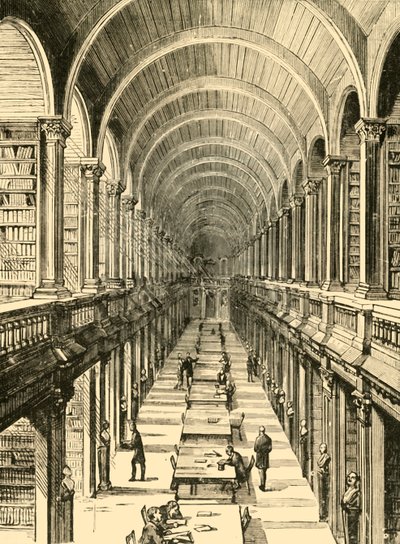Interiér knihovny, Trinity College, 1898. od Unbekannt