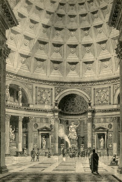 Interiér Pantheonu v Římě obnoven, 1890. od Unbekannt