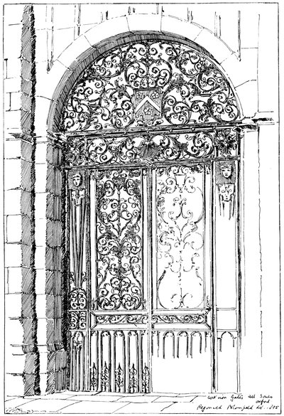 Iron Gates All Souls, Oxford, 1899 od Unbekannt