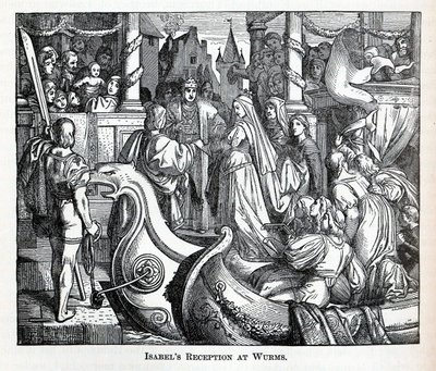 Isabels Reception ve Worms, 1882 od Unbekannt