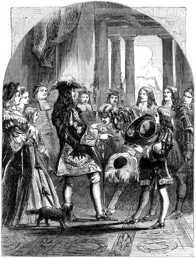 Jakub II. se rozloučil s francouzským Ludvíkem XIV., 1689 od Unbekannt