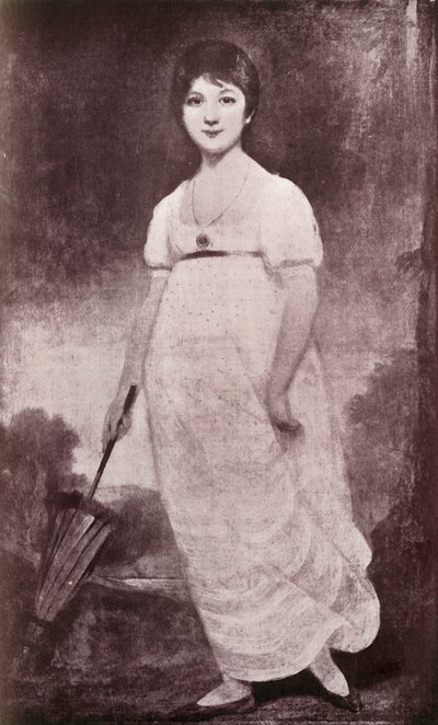 Jane Austenová, c1789, 1919 od Unbekannt
