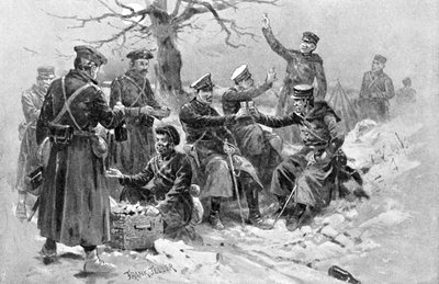 Bratření japonských a ruských vojáků, rusko-japonská válka, 1904-5 od Unbekannt