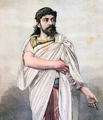 Jean Mounet-Sully jako Oidipus v Oedipe Roi, Comedie Francaise, 1892 od Unbekannt
