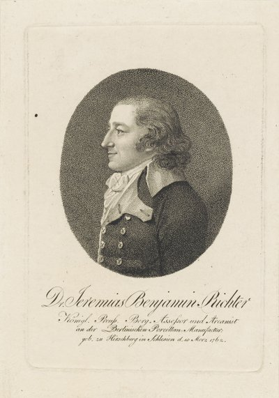 Jeremiáš Benjamin Richter 1762-1807, c. 1800 od Unbekannt