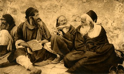 Jeruzalém – Židé u Zdi nářků, c1918-c1939. od Unbekannt