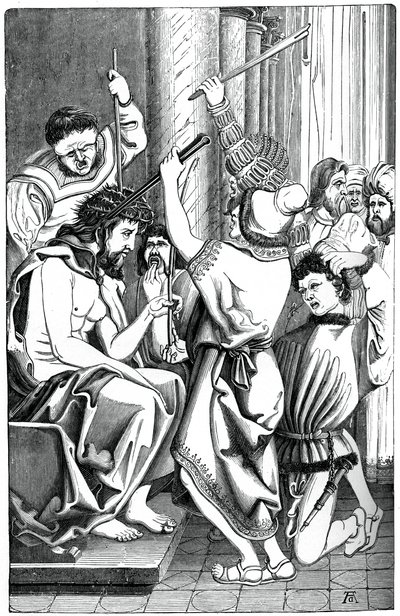 Ježíš korunován trním, 1870 od Unbekannt