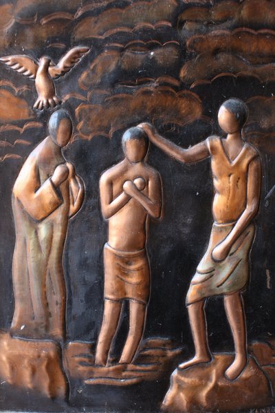 Socha Ježíšova křtu Brazzaville Kongo od Unbekannt