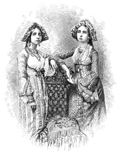 Židovské ženy z Kochi, Indie, 1895 od Unbekannt