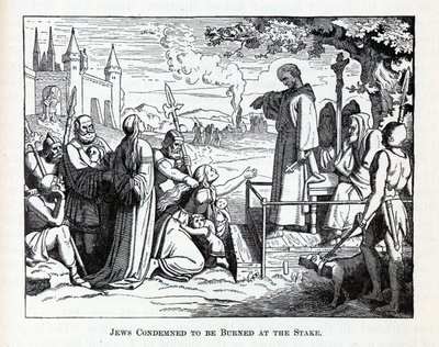Židé odsouzení k upálení na hranici, 1882 od Unbekannt