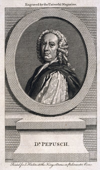 Johann Christoph Pepusch, německý skladatel a hudební teoretik, c 1725 od Unbekannt