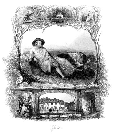 Johann Wolfgang von Goethe, německý básník, dramatik a vědec, 19. století od Unbekannt