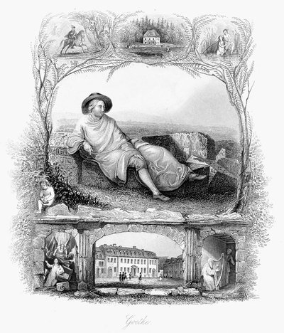 Johann Wolfgang von Goethe, německý básník, dramatik a vědec, c1860 od Unbekannt