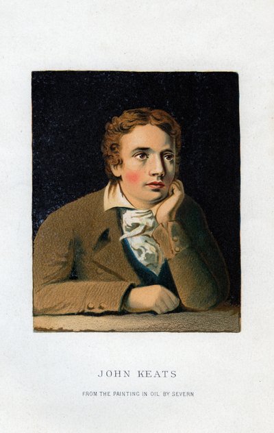 John Keats , anglický básník, 19. století od Unbekannt