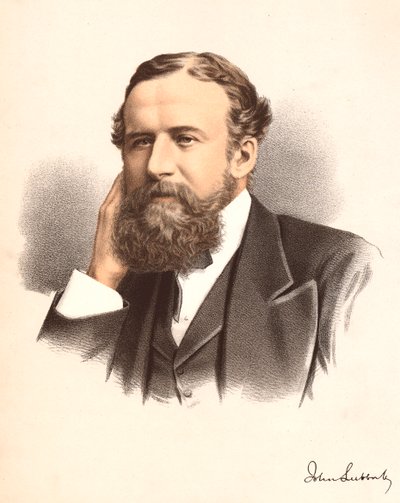 John Lubbock, první baron Avebury, anglický bankéř, archeolog, přírodovědec a politik, c1880 od Unbekannt