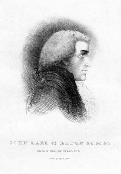 John Scott 1751-1838, 1. hrabě z Eldonu, lord vysoký kancléř Velké Británie, 19. století od Unbekannt
