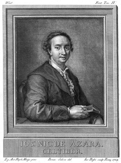 Jose Nicolas de Azara 1731-1804, španělský diplomat a mecenáš umění a literatury, 1784 od Unbekannt
