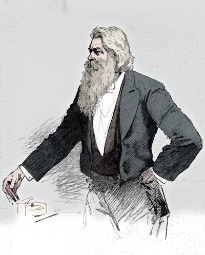 Joseph Wilson Swan, britský fyzik a chemik, demonstrující elektromagnetismus, 1889 od Unbekannt