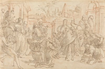 Josef a jeho bratr v Egyptě [verso], 17. století. od Unbekannt