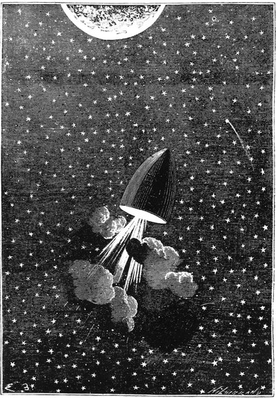 Jules Verne 1828-1905, Kolem Měsíce, 1865 od Unbekannt