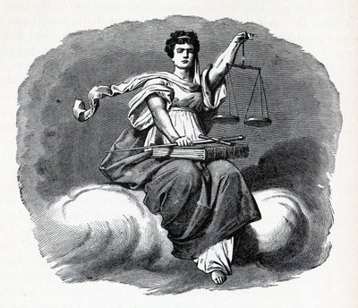 Spravedlnost, 1882 od Unbekannt