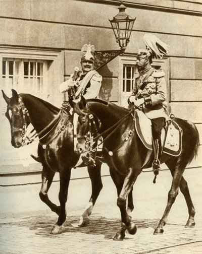 Kaiser Wilhelm II a King George V v Berlíně, Německo, 1911, 1935. od Unbekannt